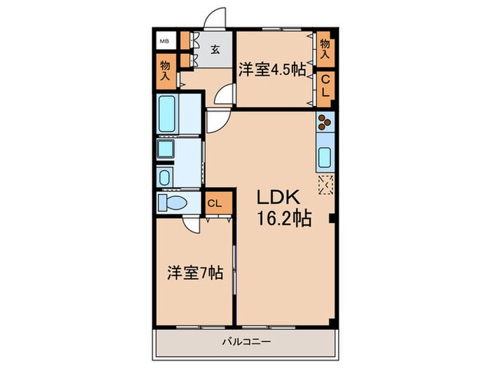 メゾン・ドゥミエ－ルの物件間取画像