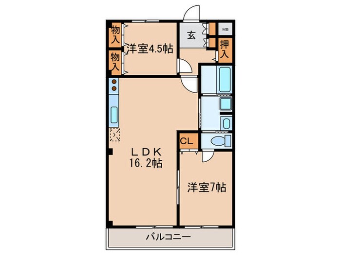 メゾン・ドゥミエ－ルの物件間取画像
