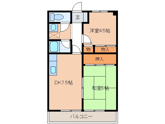 ウィンピア北方の物件間取画像