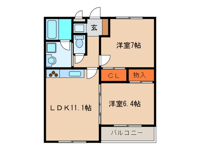 ブロ－ドながさまの物件間取画像