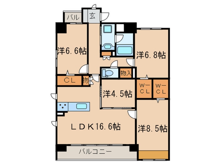 ロイヤルマークス藤が丘の物件間取画像