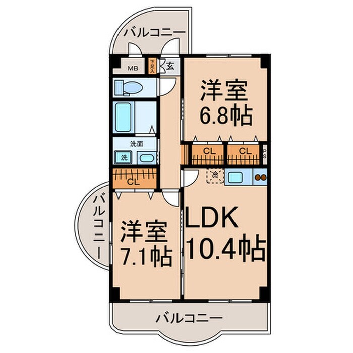 サンアベニュー尾頭橋の物件間取画像