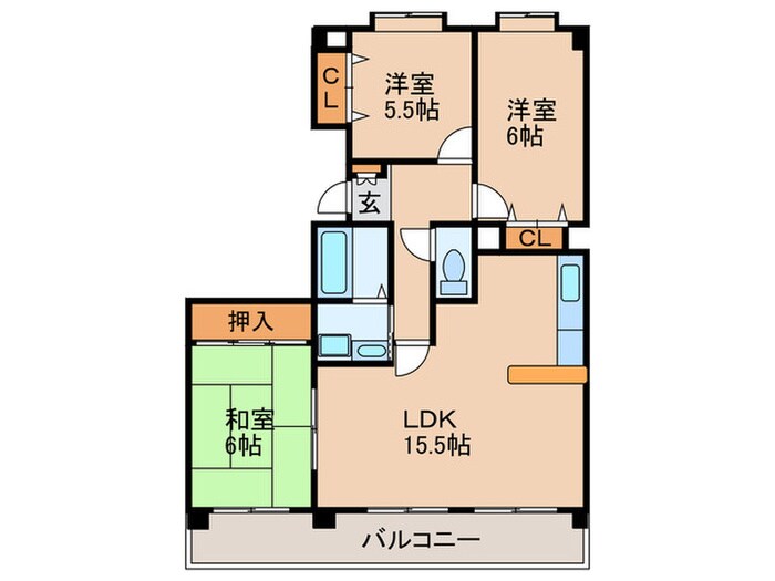 ウィスタリア星ヶ丘の物件間取画像