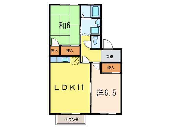 セゾンのぞみ　Ｂの物件間取画像