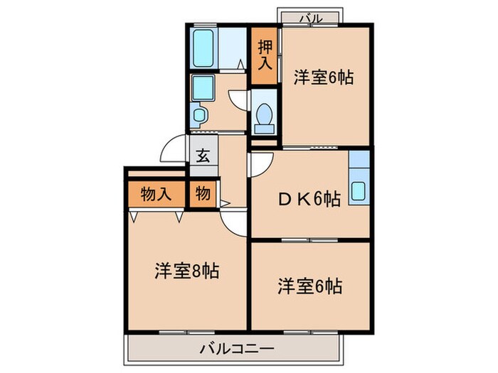 クレセール桜ケ丘の物件間取画像