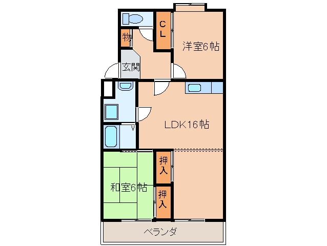 レヂデンス上条の物件間取画像