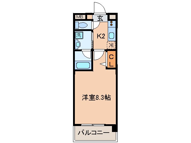 レーベスト志賀本通の物件間取画像