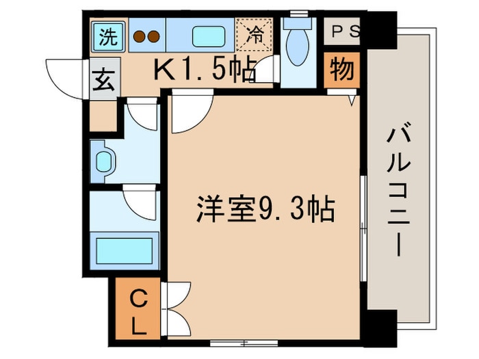 レーベスト志賀本通の物件間取画像