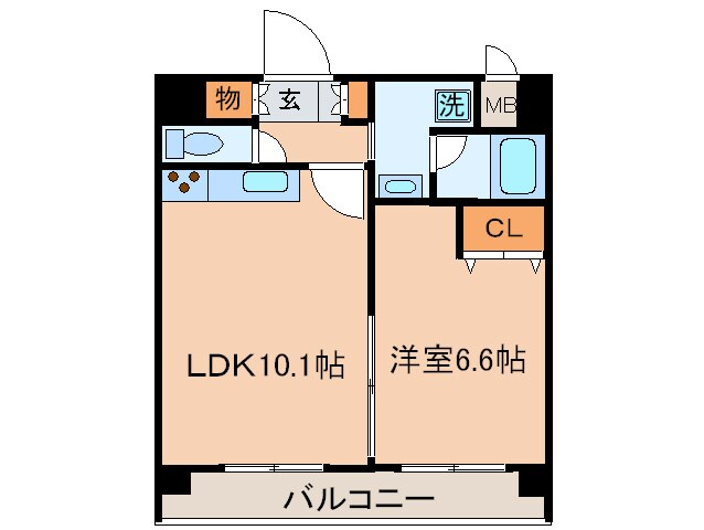 スタジオスクエア泉の物件間取画像