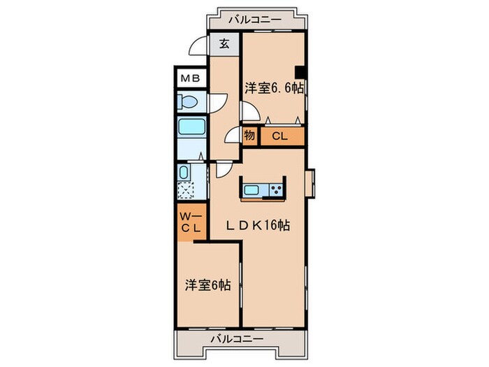 ホワイトフォーラム２の物件間取画像