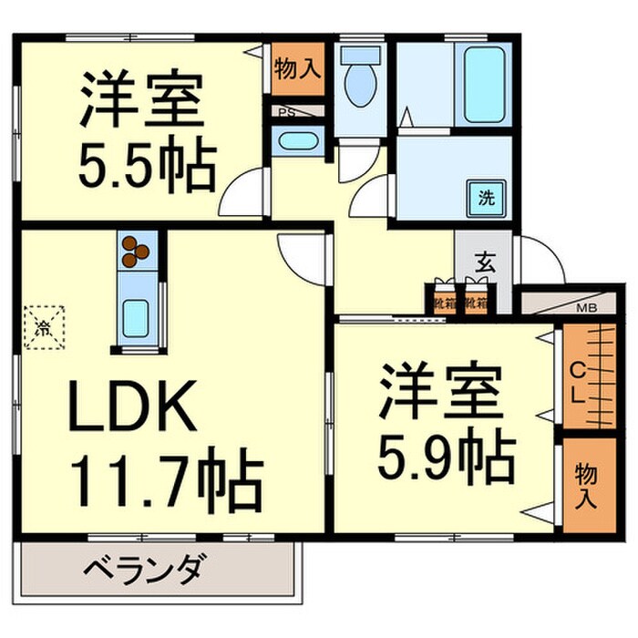 マルジュ神明の物件間取画像