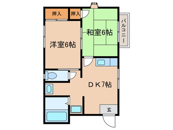 コ－ポラフの物件間取画像
