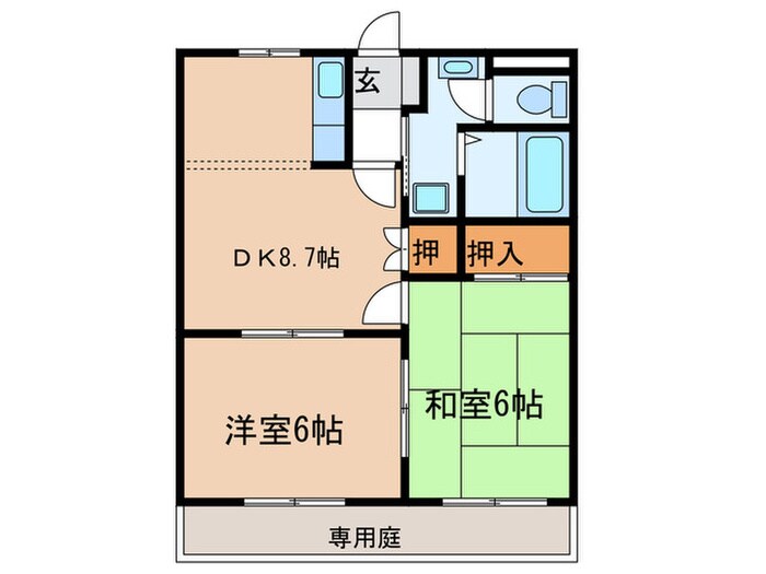 シャトーサンタの物件間取画像