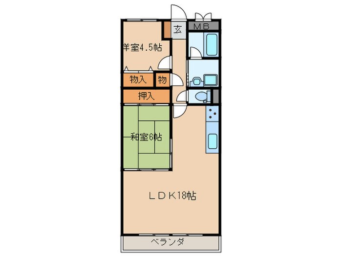 岩倉グリーンハイツＤＸの物件間取画像