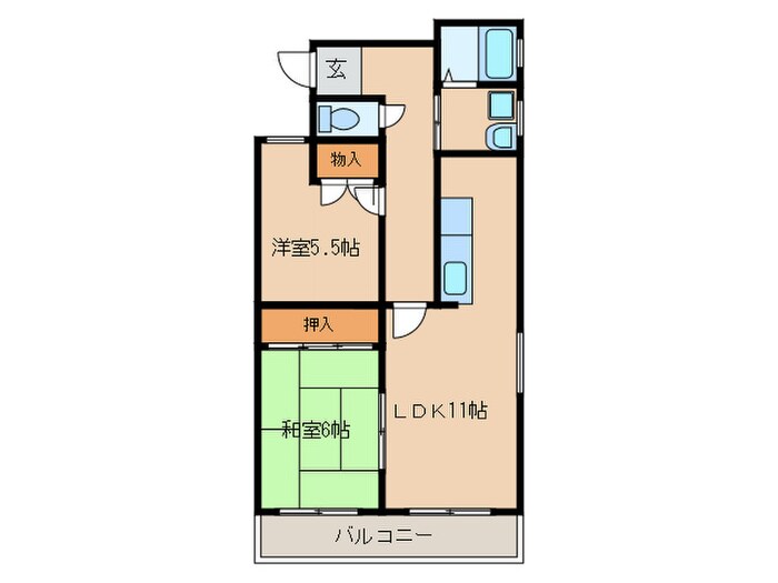 グランセ－ブル高岳の物件間取画像