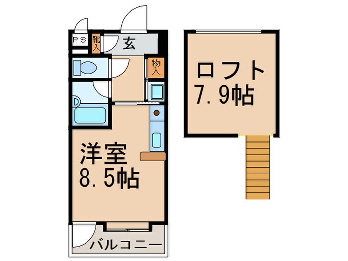 サンことひらＢ棟の物件間取画像