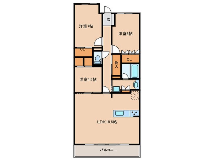 グランフォーリア安城（811）の物件間取画像