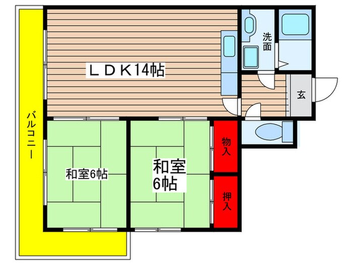 アベニュ－泉の物件間取画像