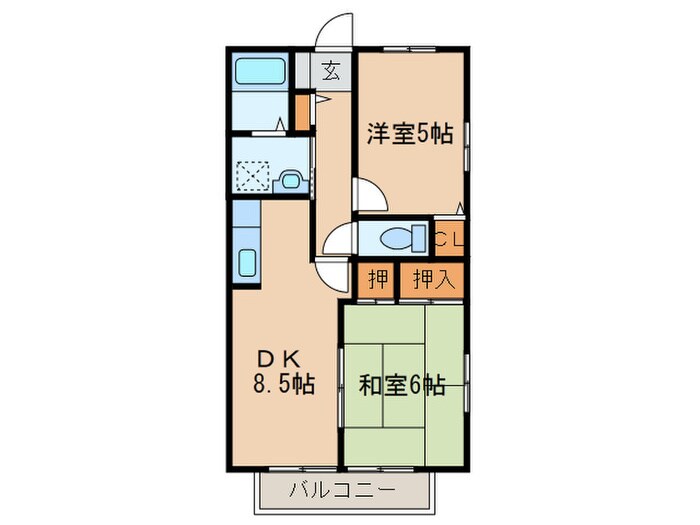 第2グリーンコーポ守山の物件間取画像