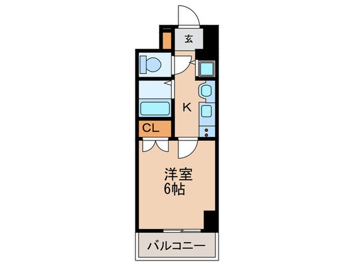 ﾌﾟﾚｻﾝｽ泉ｼﾃｨｱ-ｸ(703)の物件間取画像