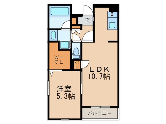 ディオール名駅の物件間取画像