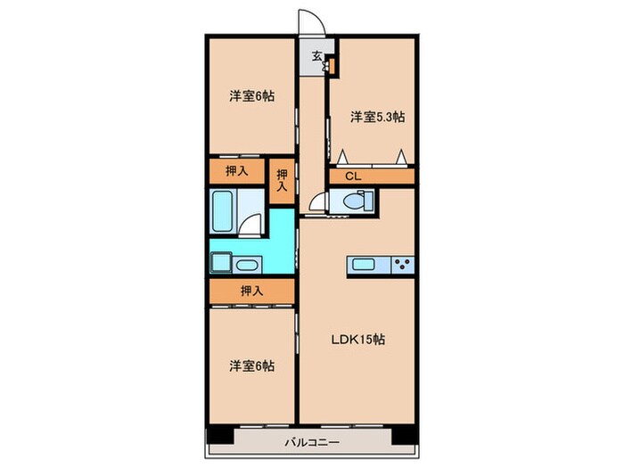 シーズンコート稲沢の物件間取画像
