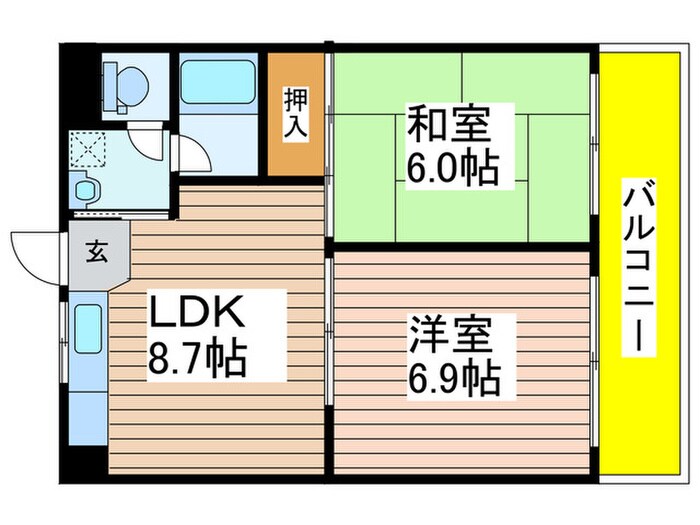 レスカール一番町の物件間取画像