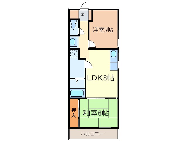 松原メイトマンションの物件間取画像