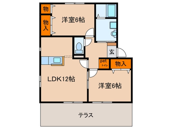 タウンコートツインの物件間取画像