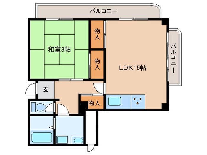 第六カーサ円正（303）の物件間取画像