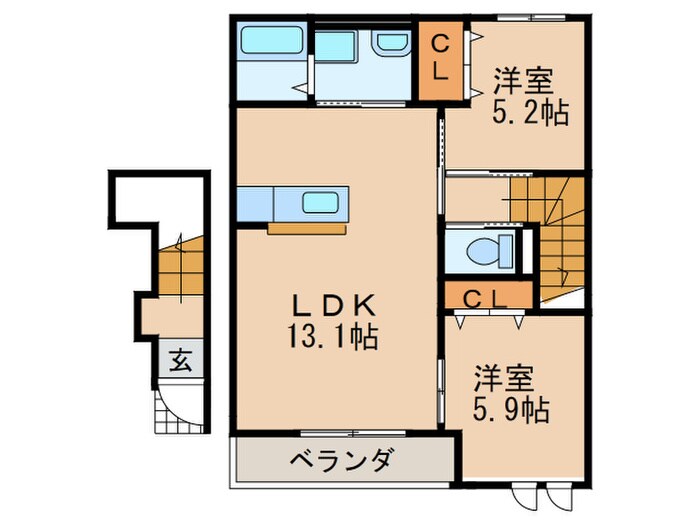 サニーアースの物件間取画像