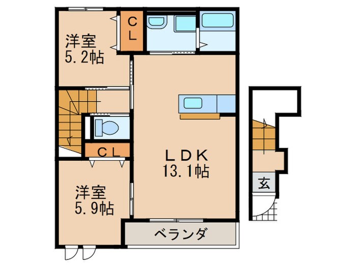サニーアースの物件間取画像