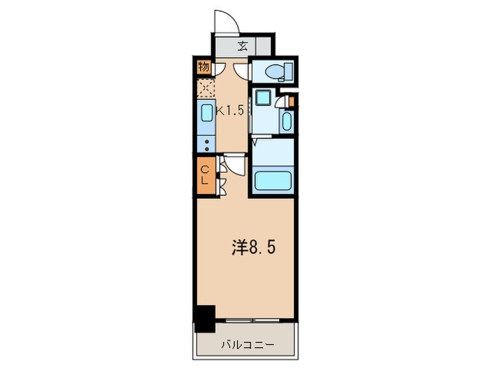 ＯＫＢアヴェニール菊井町の物件間取画像