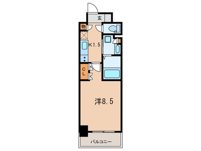 ＯＫＢアヴェニール菊井町の物件間取画像