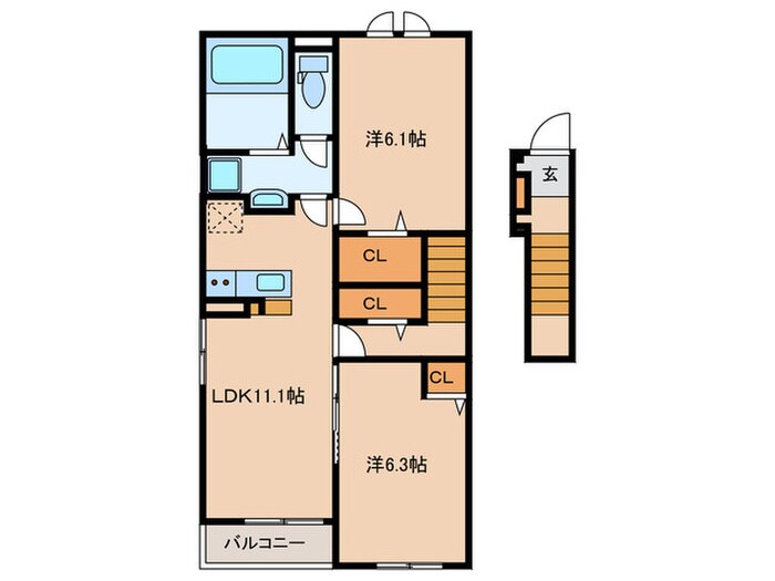レジデンス　ミモレの物件間取画像