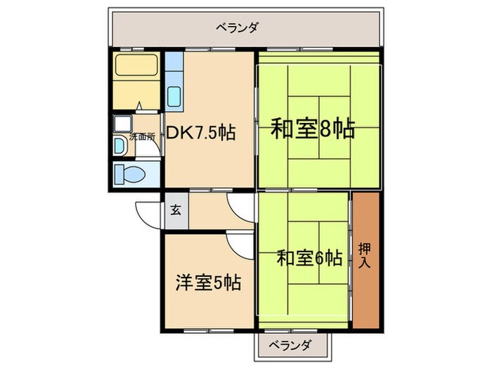 第２サンパ－ク奥村の物件間取画像