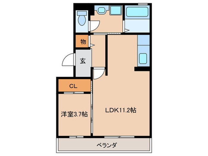 セジュール大秋の物件間取画像
