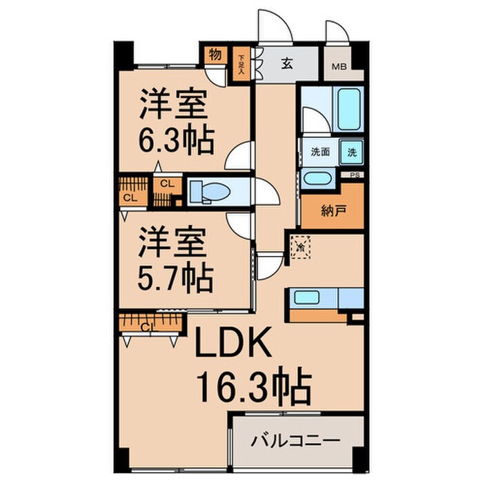 ジュネス城町の物件間取画像