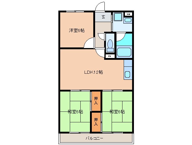 平島ハイツの物件間取画像