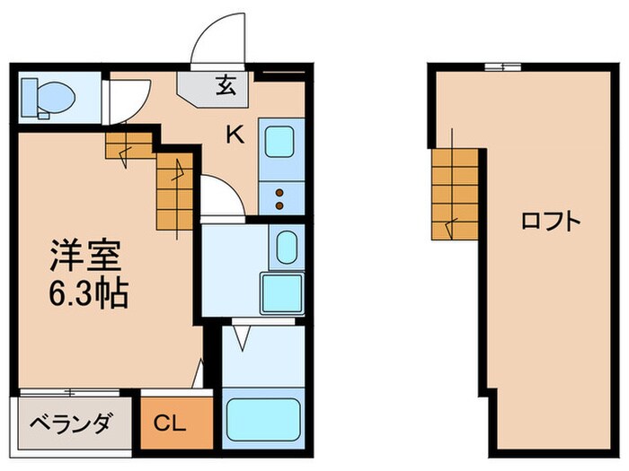 ハーモニーテラス八田Ⅱの物件間取画像