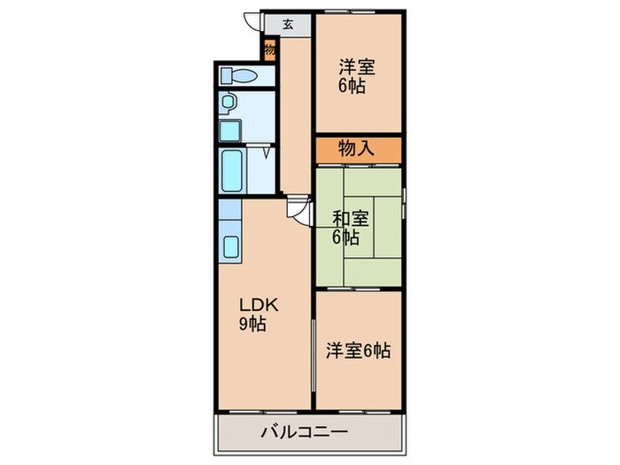 ソレアード笹原の物件間取画像