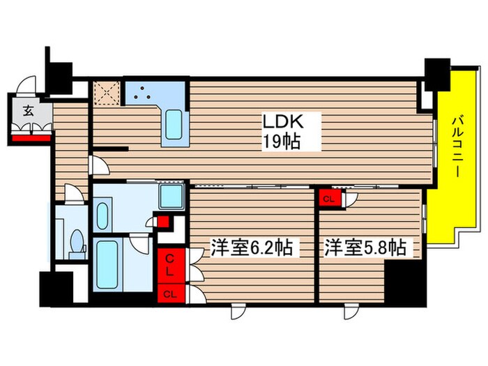 プラウドタワー名駅南(601)の物件間取画像