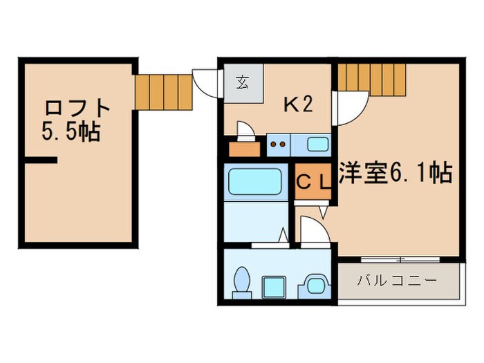 リバティ八田の物件間取画像