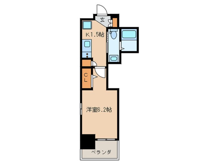 ｴｽﾃﾑｺｰﾄ名古屋泉ﾌﾟﾗﾁﾅﾑｹﾞｰﾄの物件間取画像