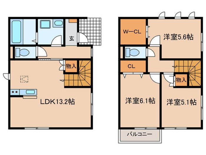 長山88番1　戸建賃貸住宅の物件間取画像