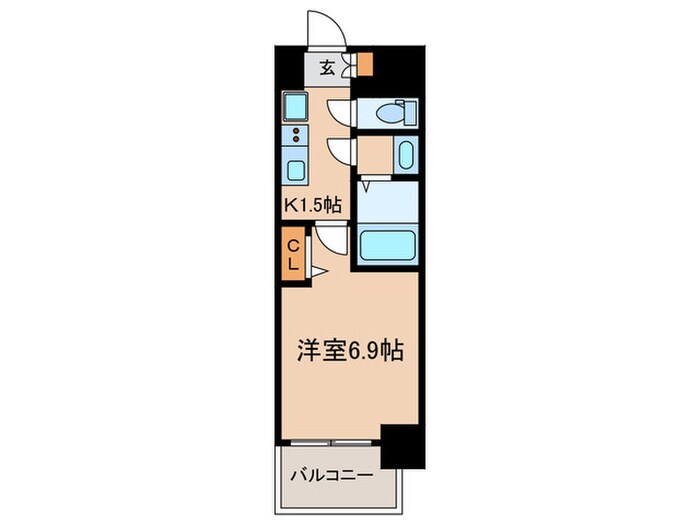 ﾌﾟﾚｻﾝｽ丸の内ｱﾃﾞﾙ(802)の物件間取画像