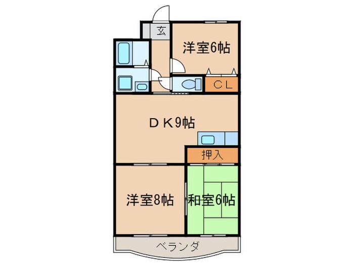 シンシア・ヤマチの物件間取画像