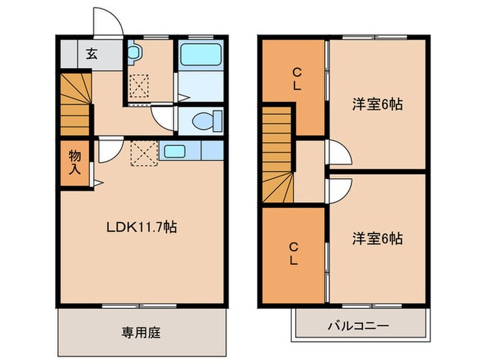エコハウス畔柳の物件間取画像