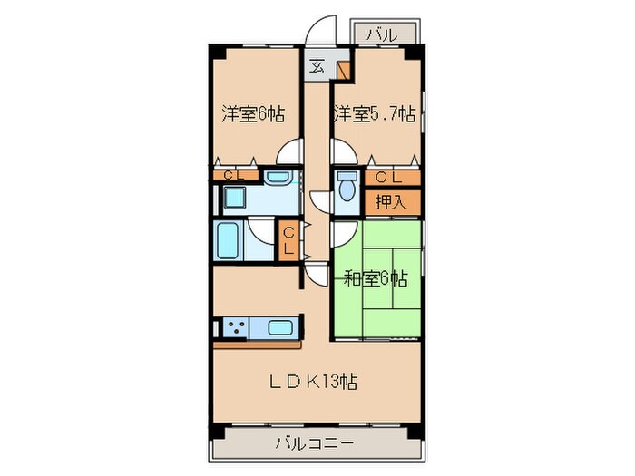 ステ－ジ２１の物件間取画像