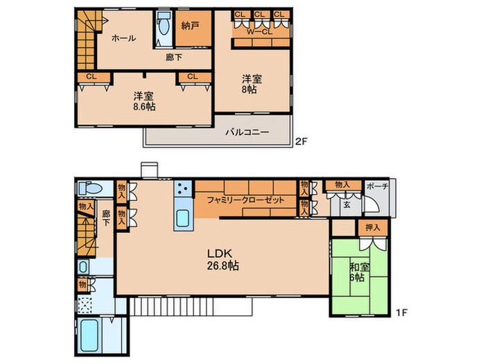 五色園4丁目戸建の物件間取画像